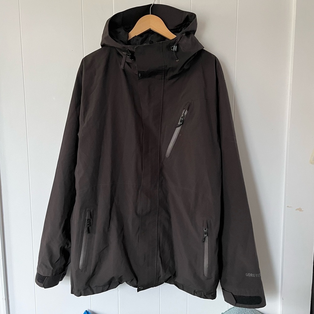 Armada Recco Gore-Tex Black Jacket Hooded Balfour 3L Camo Lined Winter Ski Coat